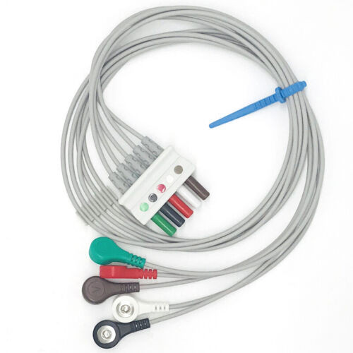 Compatible Drager-Siemens ECG Cable 5Leads Snap Electrode Connector