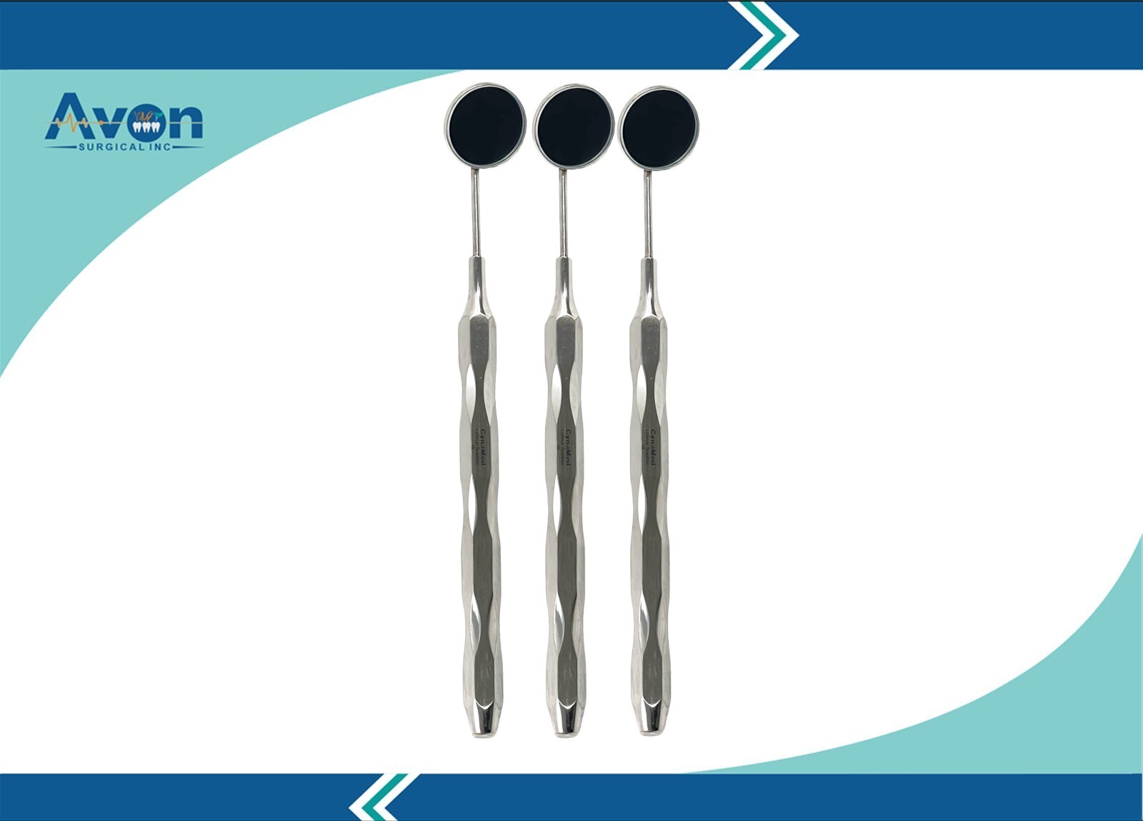 Dental Mouth Mirror with Hollow Handle Silver, Size #5 Lightweight, German Steel