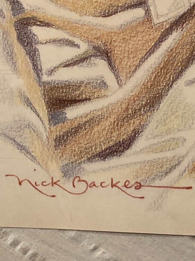 Nick Backes Beefcake Painting 1986 Poster Gay Theme Slightly Heavy Stock B