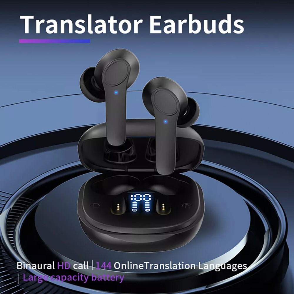 144 Languages Translator Earbuds Smart Voice Real Time Translator Earphones