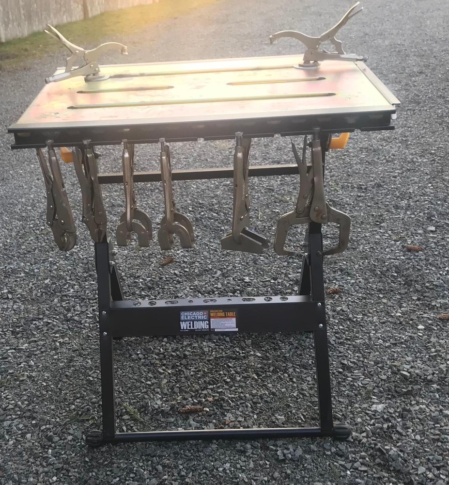 Adjustable Steel Welding Table- Flameproof Surface for Welding Parts & Component