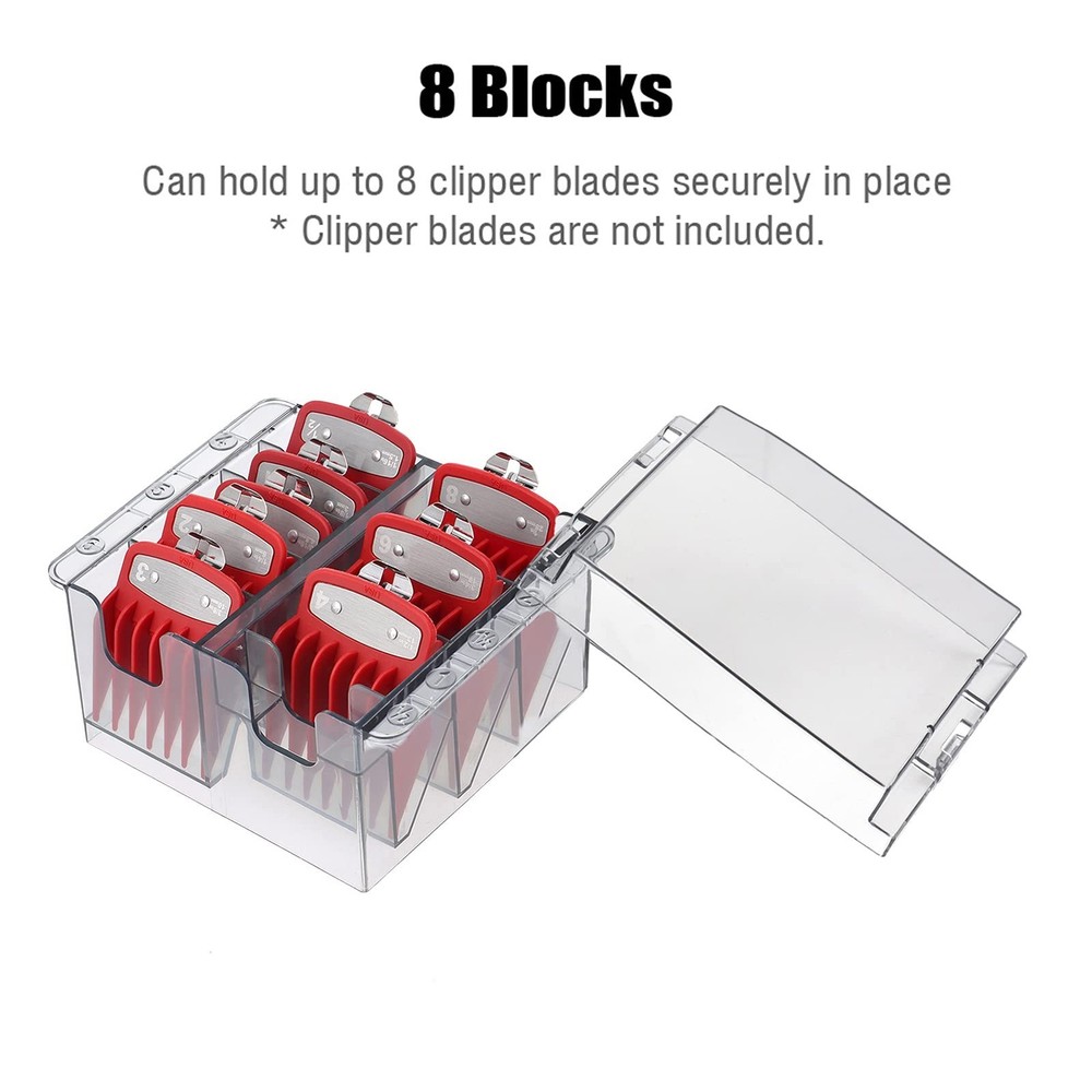 Plastic Blade Organizer for 8 Blades Storage Case Rack Clipper Comb Holder