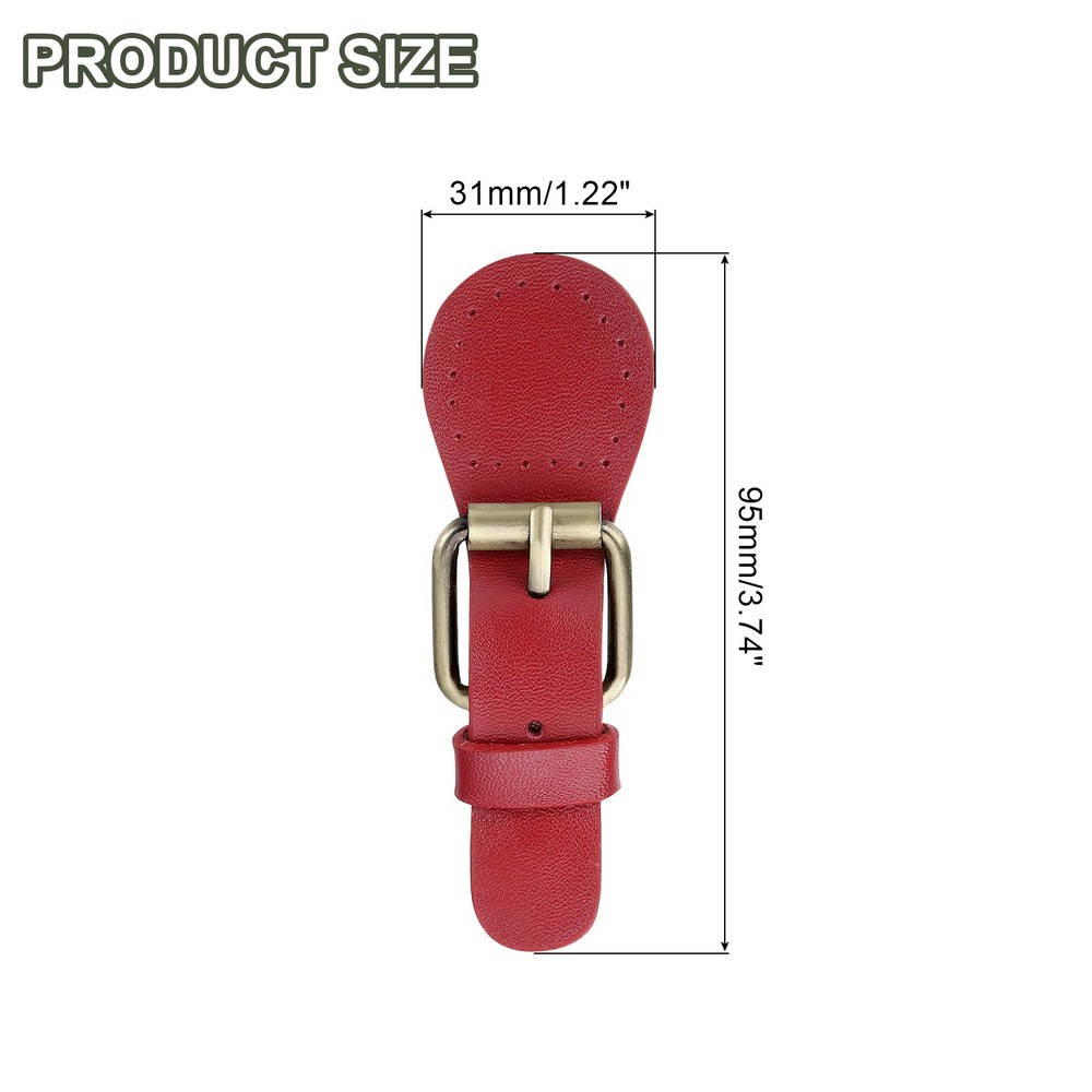 Leather Snap Buckles Snap Button Closure, 1 Pcs Magnetic Snaps, Red