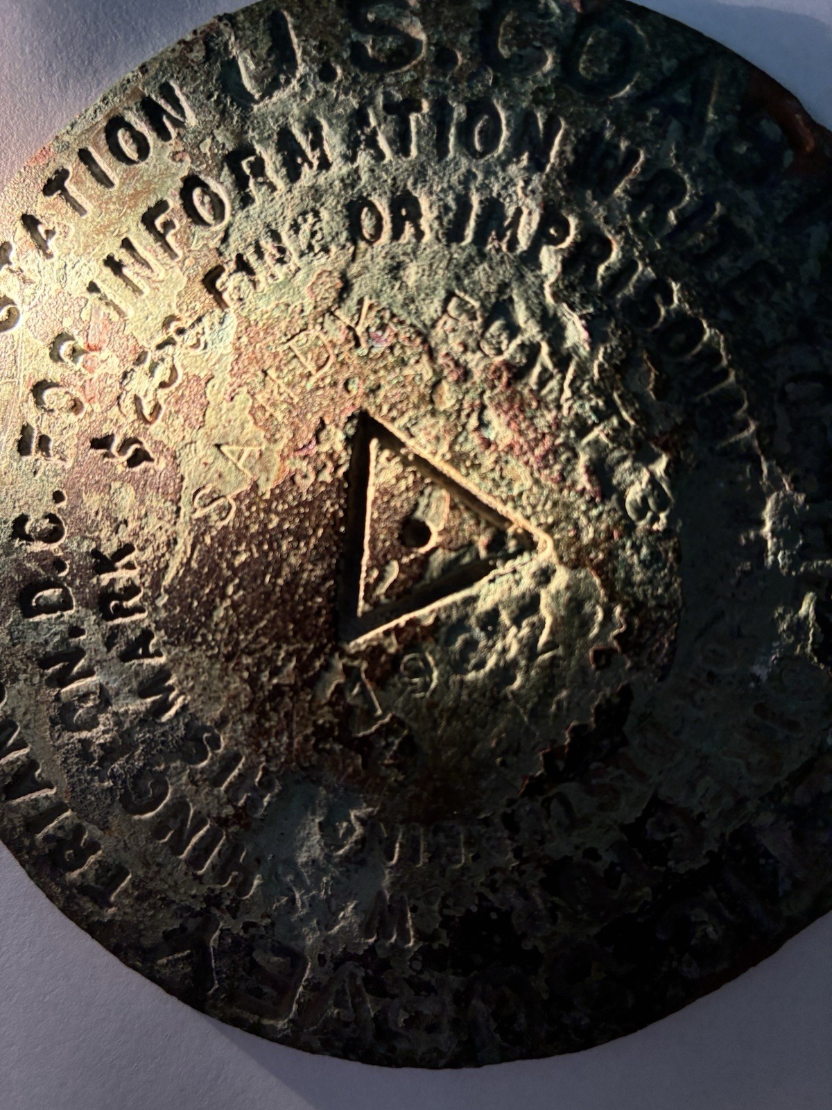 U.S. COAST & GEODETIC SURVEY MARKER Triangulation Station Sandy Point 1932