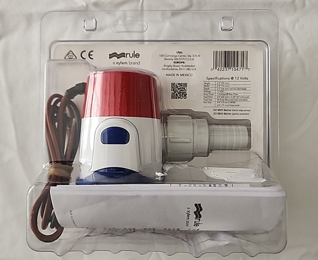 Rule 500 GPH Bilge Pump 12V 25DA