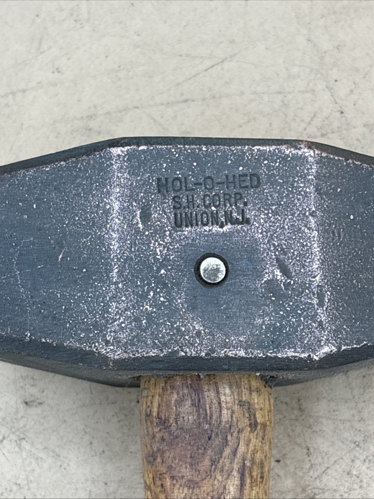 Vintage USA Brass Non-Spark Hammer 3.4 Lbs. Total Weight, #4 HOL-O-HED, SH Corp.