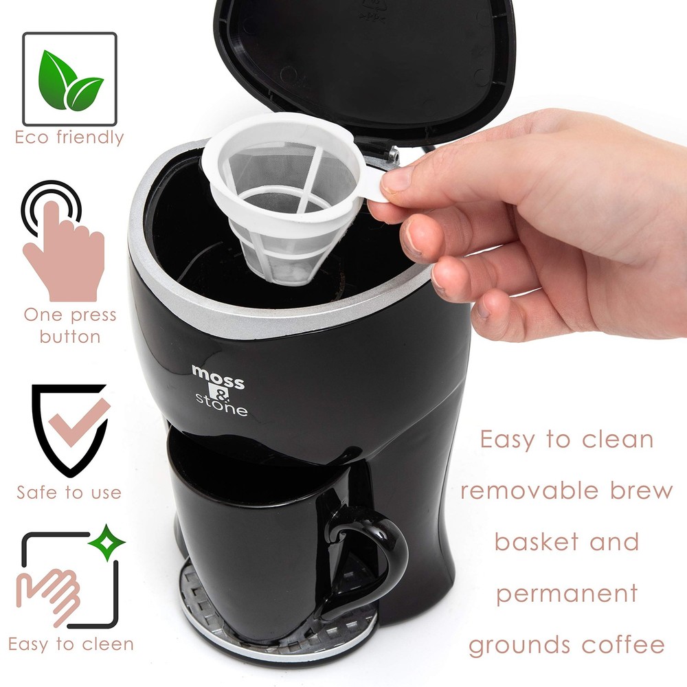 Moss Stone Mini Drip Coffee Maker with Mug