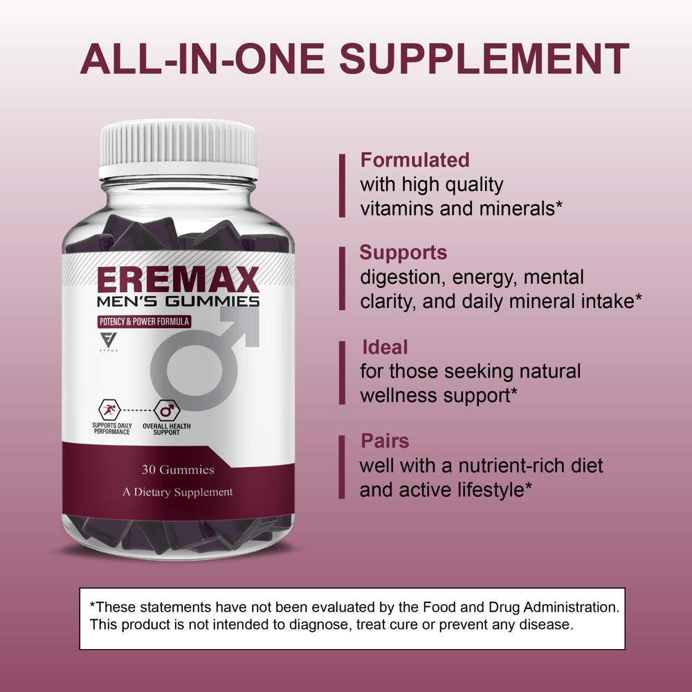 Eremax Performance Gummies, Eremax Advanced Formula (1 Month Supply)