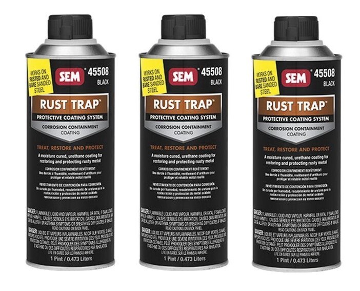 SEM 45508 Black Rust Trap Protective Restoration Urethane Coating (3 Pints)