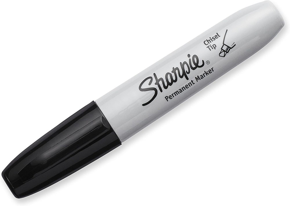 Sharpie Broad Tank Chisel Tip Black Permanent Marker, 2 Markers 1 Pack