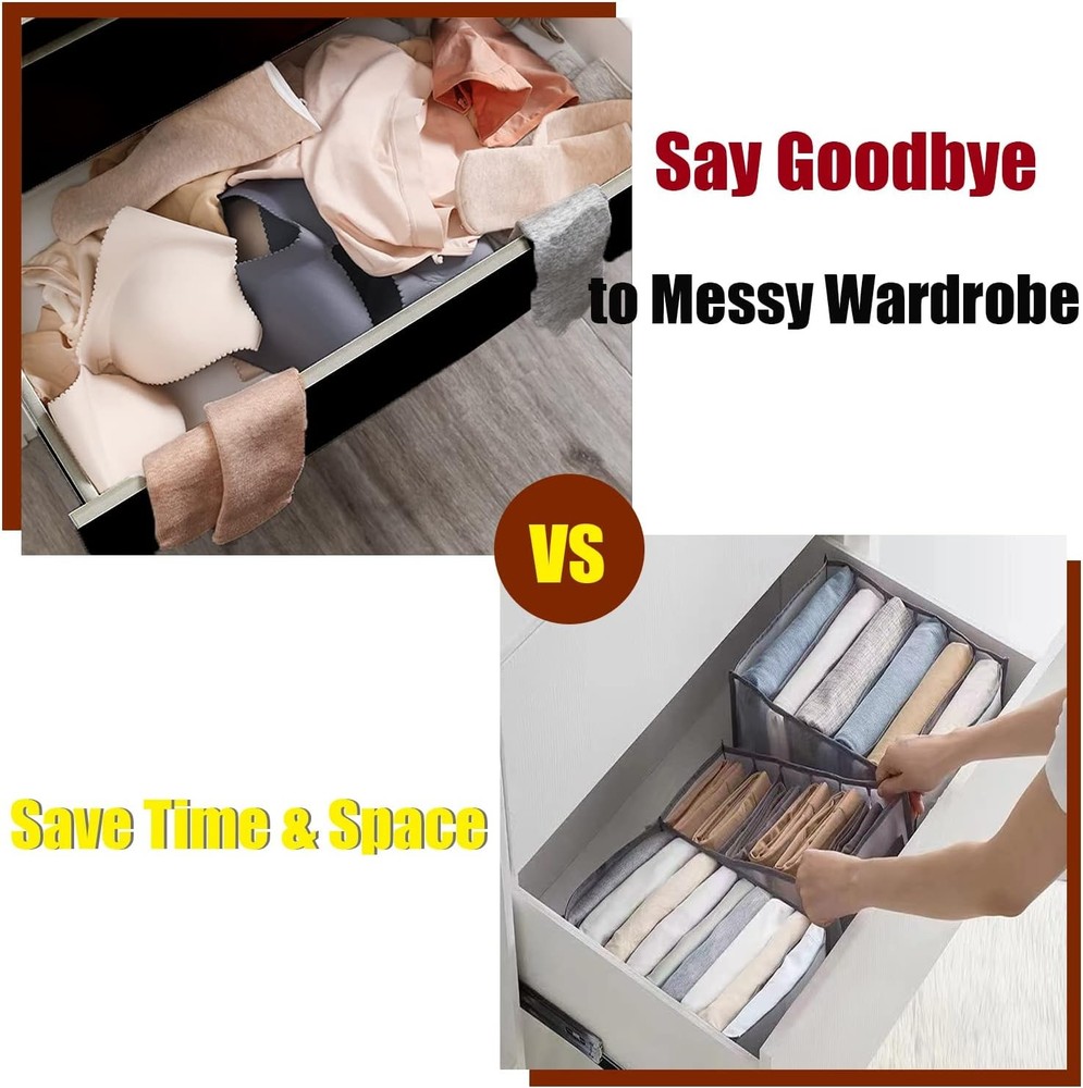 Gray Medium Storage Compartments - Stackable Organizer for Clothes Toys Books