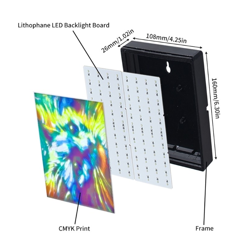 For Lab Lithophane LED Backlight Board Kit DIY Lamp Board Replacement