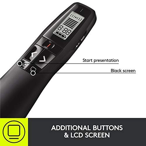 Wireless Presentation Clicker with Green Laser Pointer, PowerPoint Remote Contro