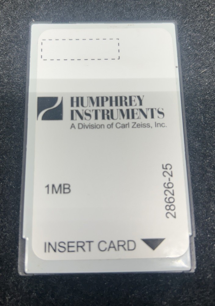 Zeiss Humphrey Auto Refractor Keratometer ARK Model 599 Software Card