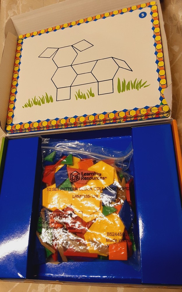 Learning Resources Pattern Block Shape Preschool Autism Activity Set Plastic
