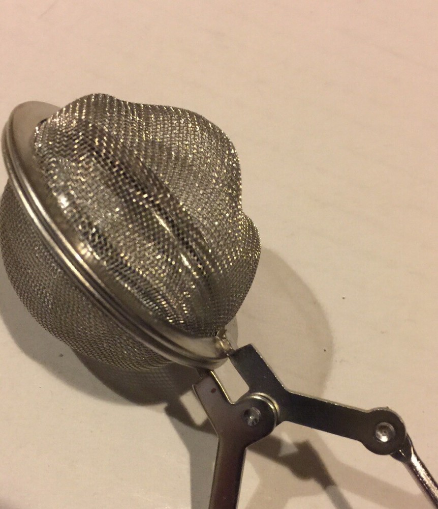 ❤️Long Handle Loose Tea Snap Opening Infuser Spoon Stainless Mesh