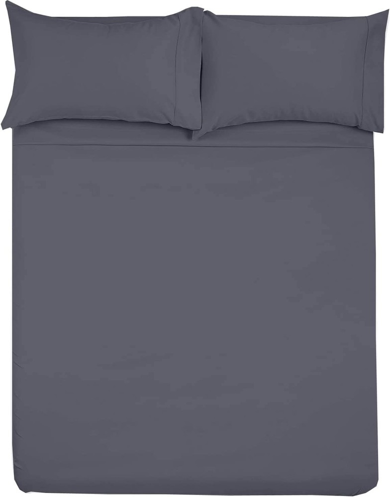 Microfiber RV Sheet Sets, 48x75 3/4 Full Bunk, Dark Grey Solid - Fits Mattres...