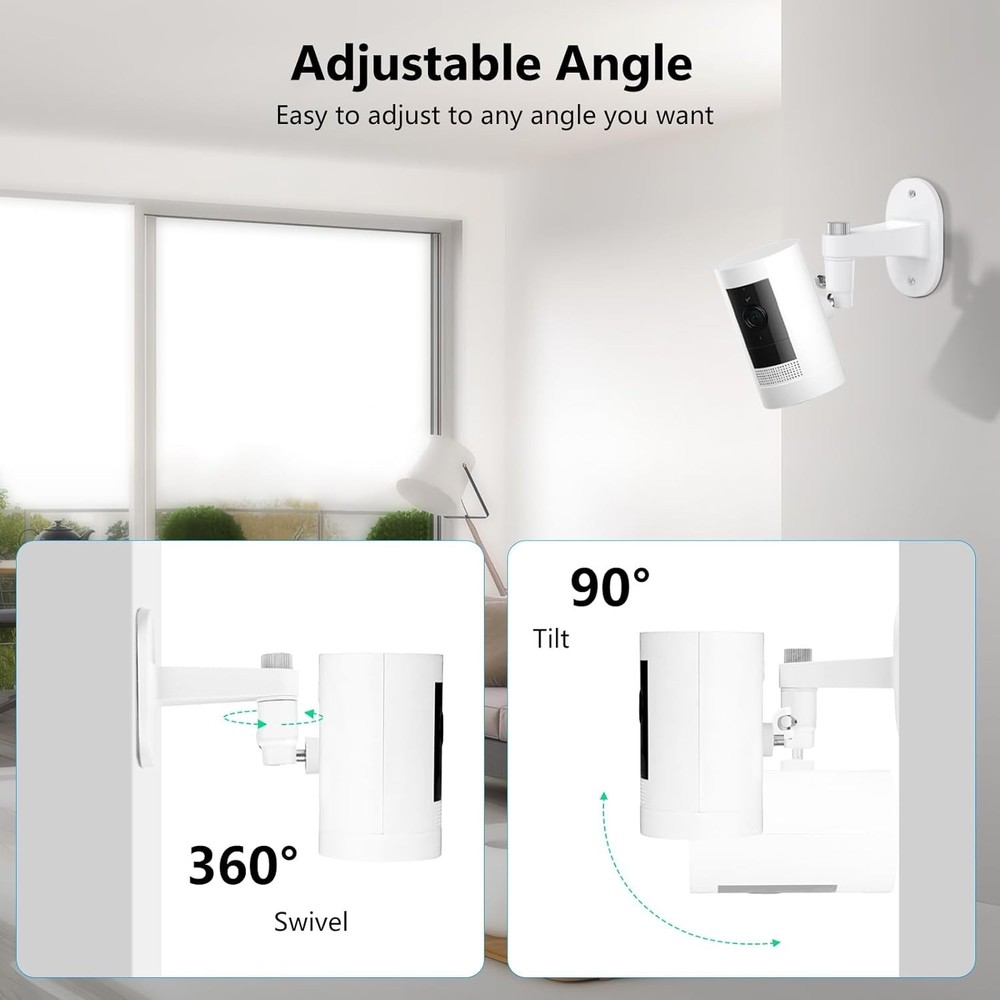 2Pack Ring Camera Wall Mount for Ring Stick up Cam & Ring Outdoor Cam Plus, 360