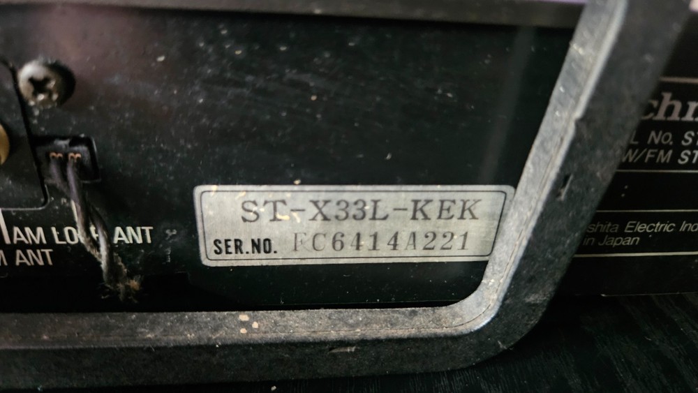 Technics ST-X33L tuner