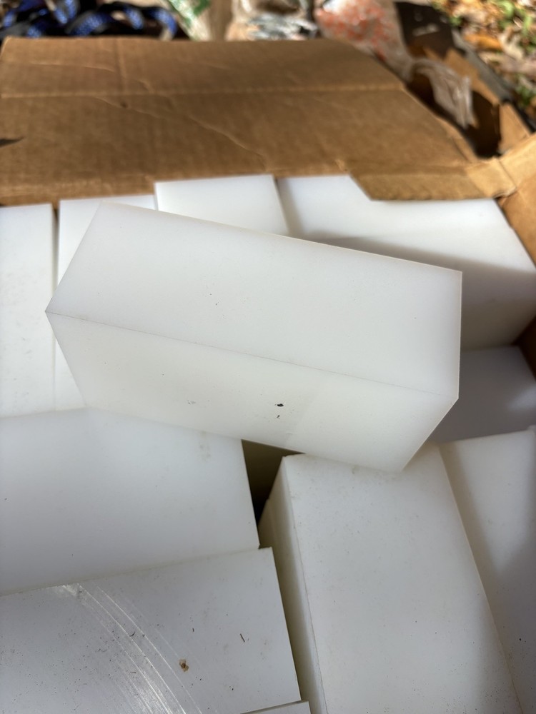 UHMW Polyethylene Plastic 2'' x 2.5” x 5”