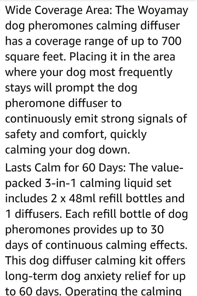 Dog Calming Pheromone Diffuser Woyamay