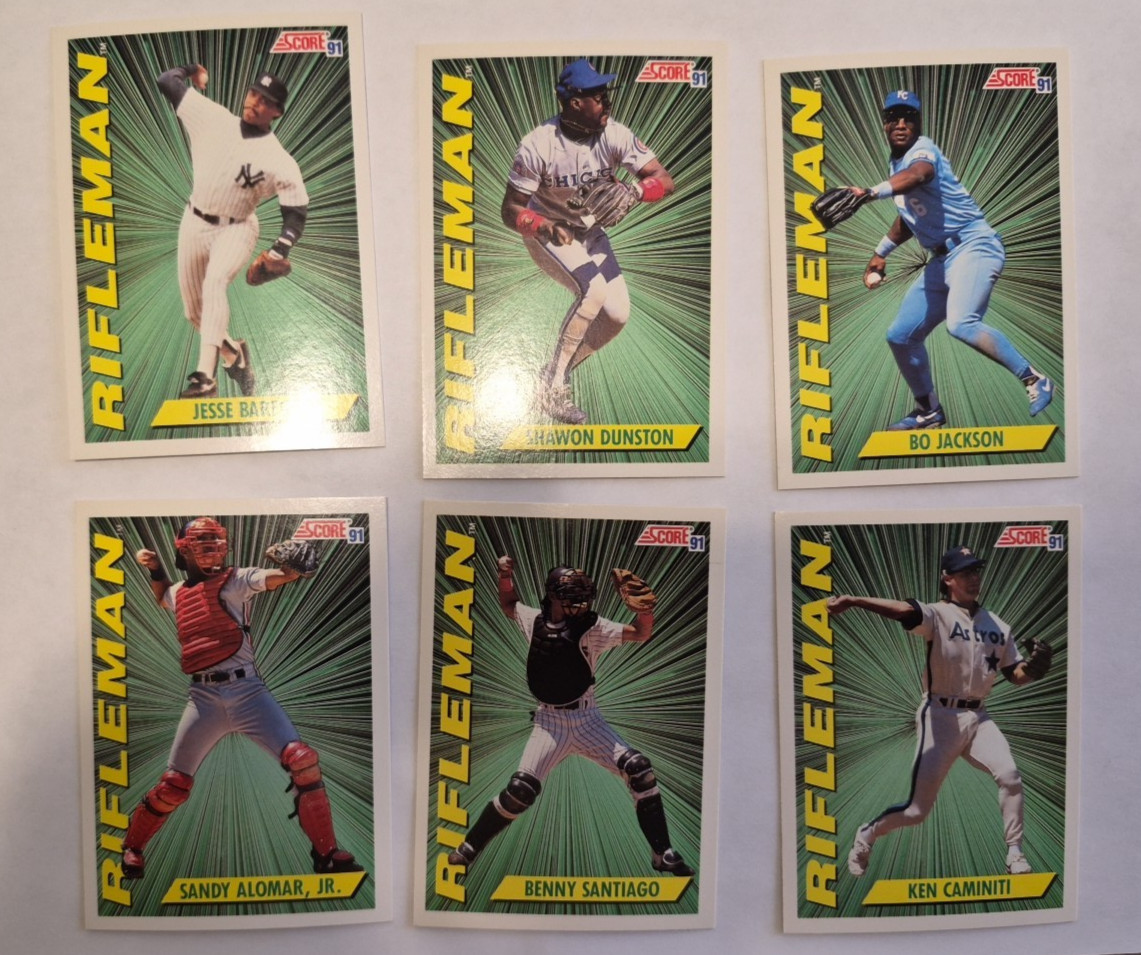 1991 Score Baseball K-Man & Master Blaster & Rifleman 30 Card Series Sub Set Lot