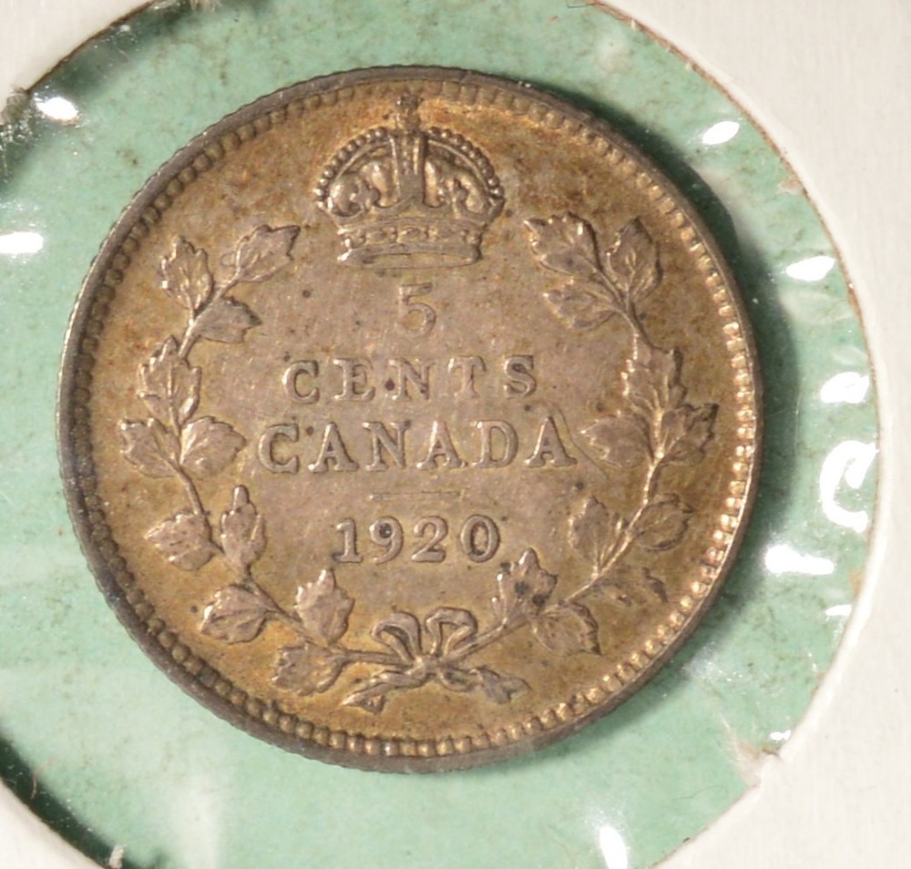1920  - Canada Silver Five Cents - INV#C-98