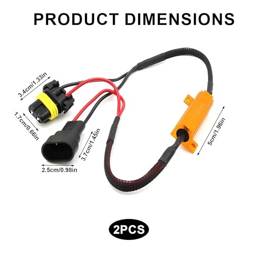 2-Pack H11 LED Canbus Resistor Kit Anti Flicker Decoder for Fog Light