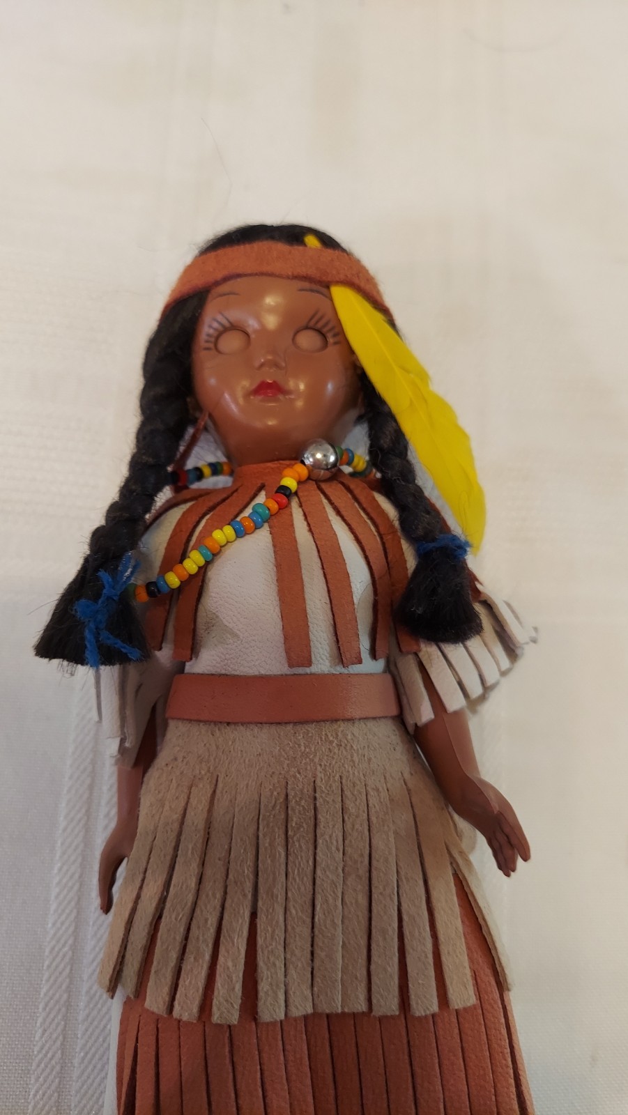 Three Vintage 7.5” Native American Dolls With Sleepy Eyes. (U12)
