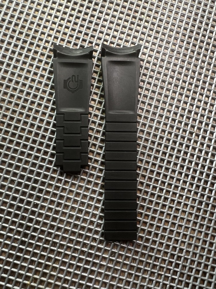21mm BLACK Caoutchouc Vulcanized rubber Strap 41mm Rolex Submariner old D