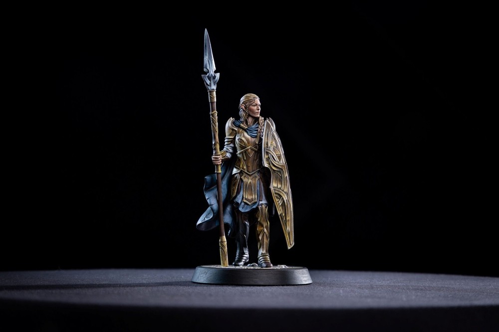 D&D Elven Spear Warrior 28mm and 32mm Scale Mini TTRPG