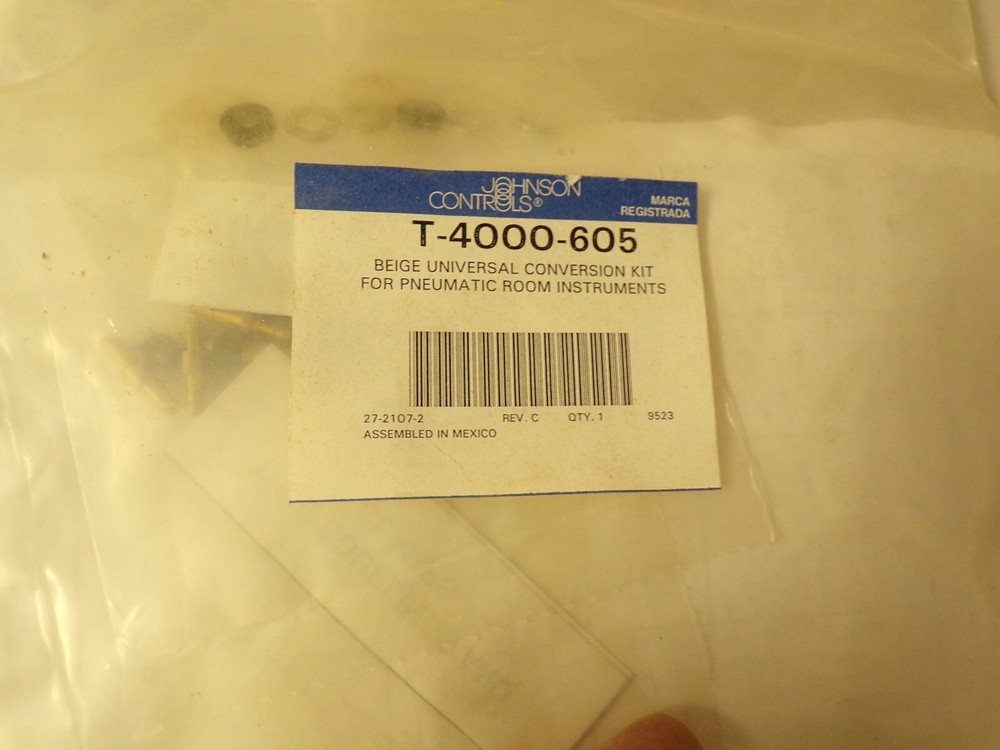 Johnson Controls T-4000-605 Pneumatic Thermostat Conversion Kit