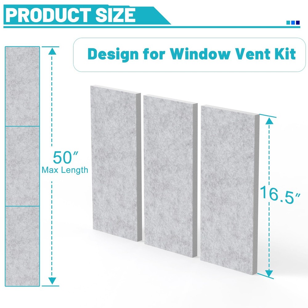 Double Layer Insulation Foam Panels for Portable Air Conditioner Window Vent ...