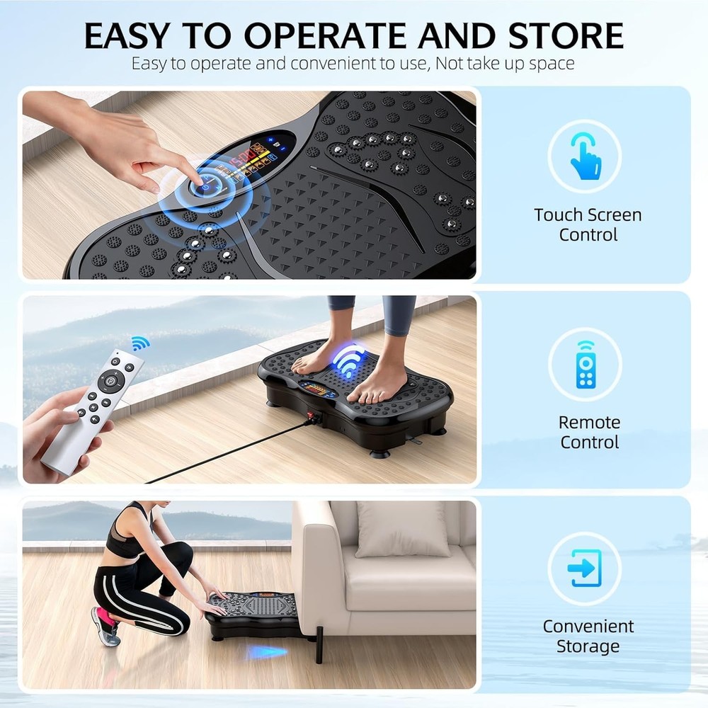 Vibration Plate Exercise Machine, Lymphatic Drainage Machine for Weight Loss,...