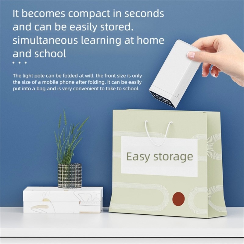 Soundless Folding Digital Clock Gentle LED Light Simple Interfaces Carryable