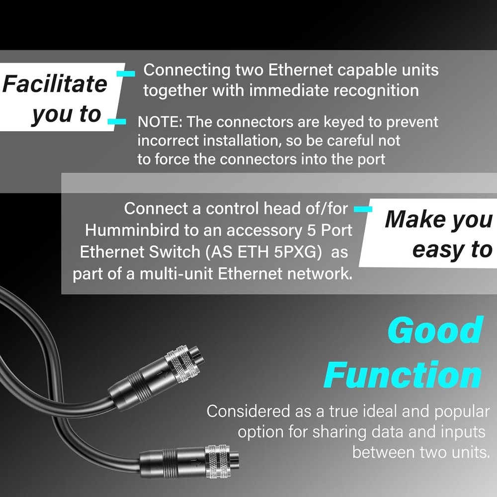 for Humminbird AS EC 10E Ethernet Cable 720073-2