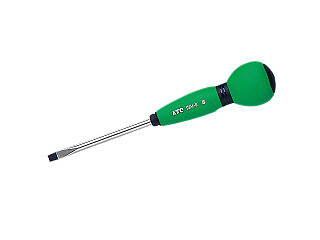 KTC D8M-6, Soft Round Grip Screwdriver, Flat Tip, 6mm