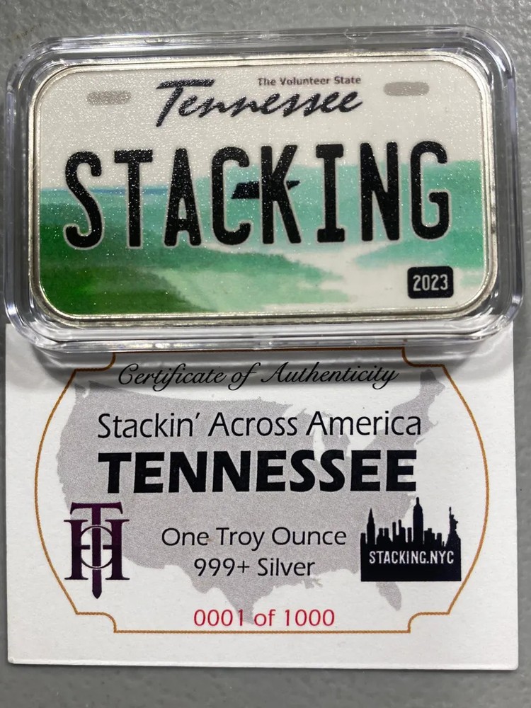 Tennessee SAA 1z Silver Bar