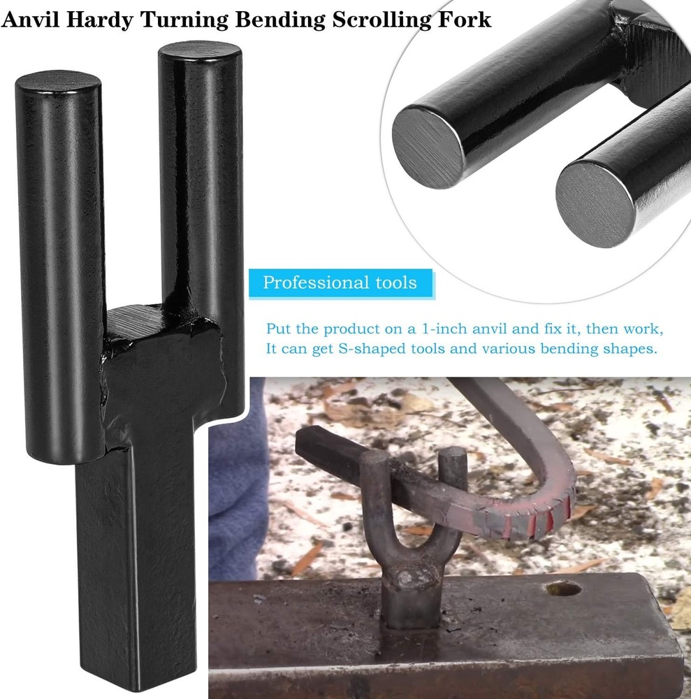 1 inch Blacksmith Anvil Hardy Hole Tools Set Blacksmithing Forging Tool (4PCS)