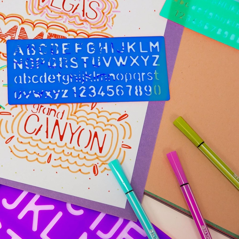 Professional Letter & Number Stencils Set - 4 Sizes for All Creative Projects