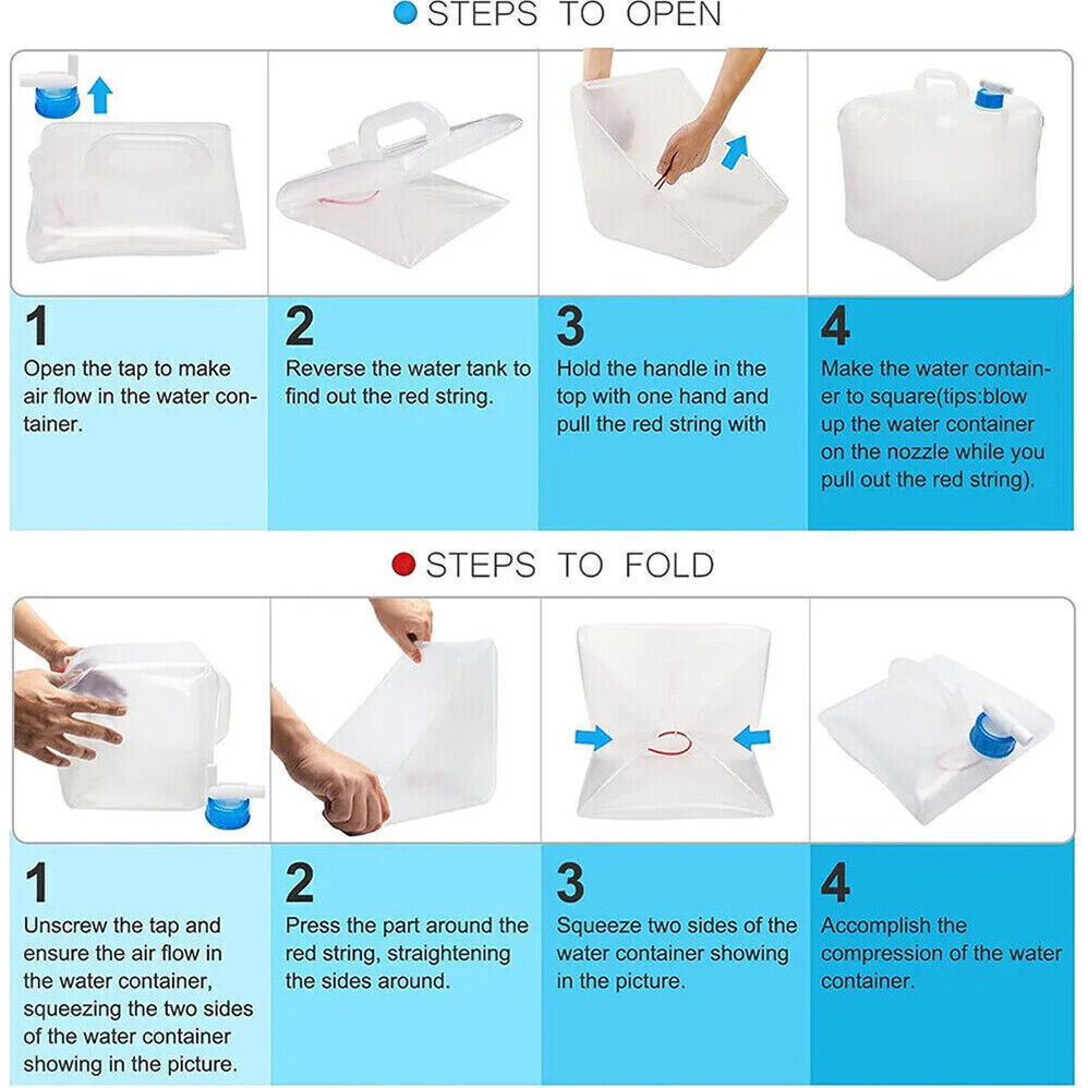 2PCS Water Container w/ Spigot 10 Gallon Camping Water Storage Jug New