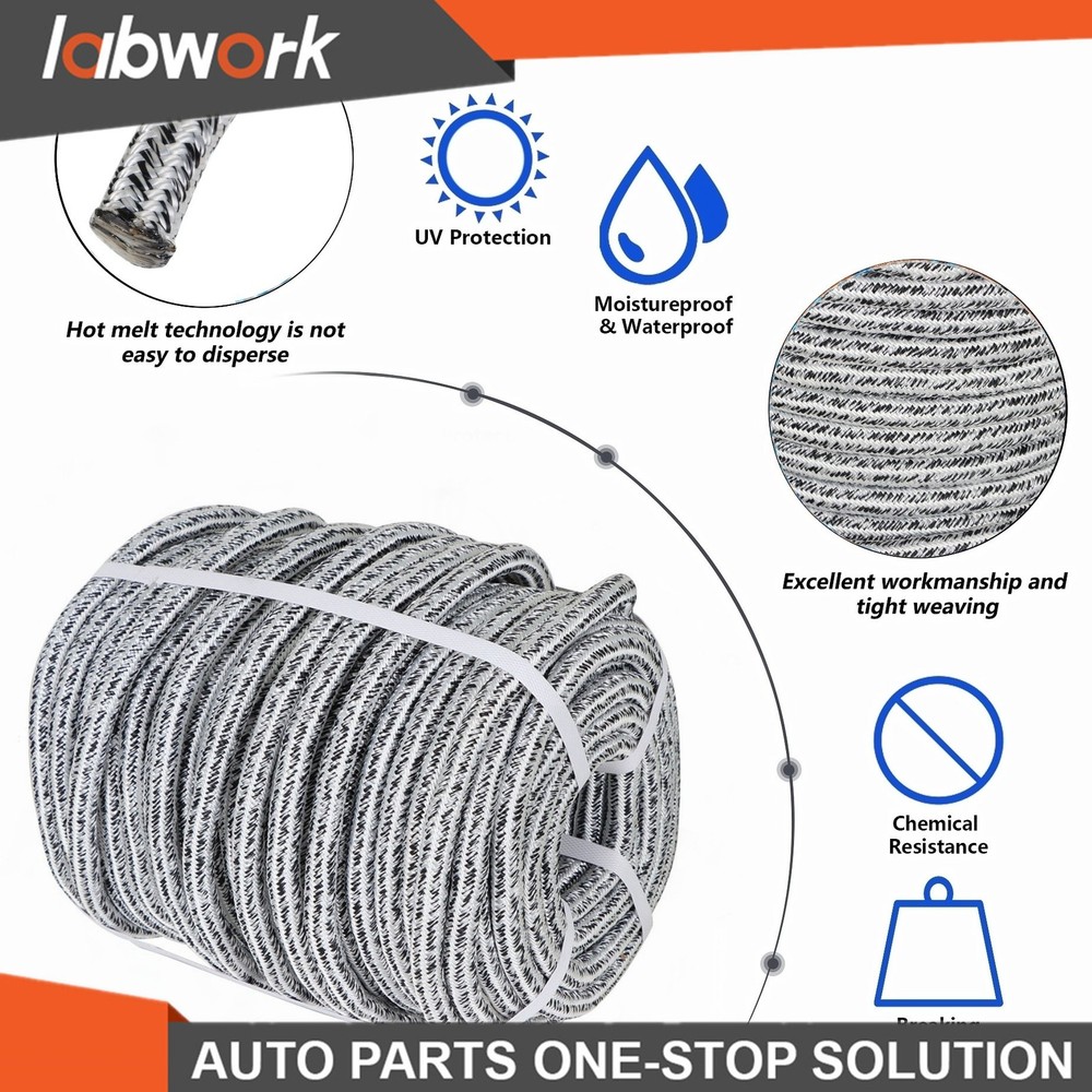 Labwork 5/8" × 200' 24 Strand Braid Polyester Rope Arborist Tree Rope
