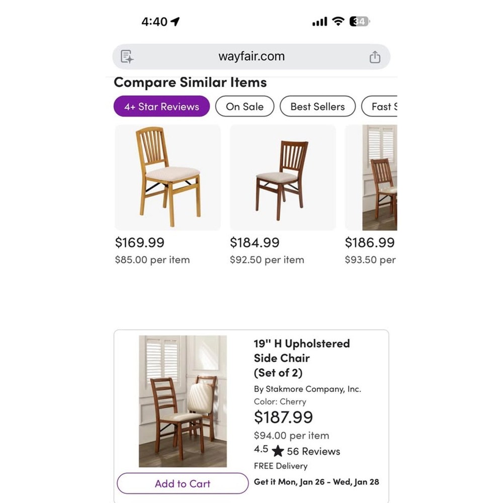 4 Nice quality folding chairs