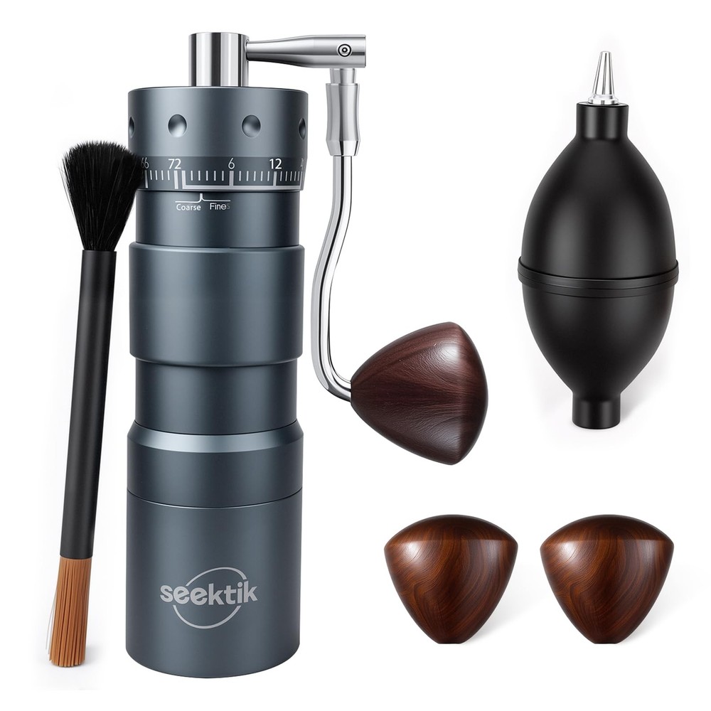 Manual Coffee Grinder with Numerical External Adjustable Setting Stainless St...