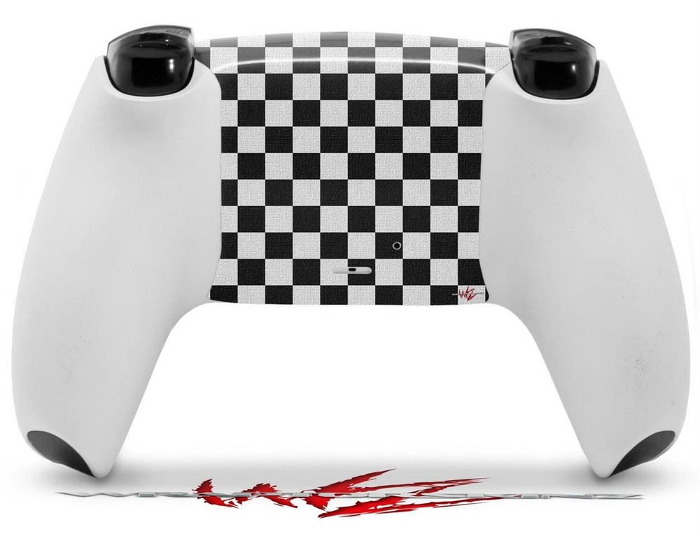 Skin Sony PS5 Controller Checkered Canvas Black and White