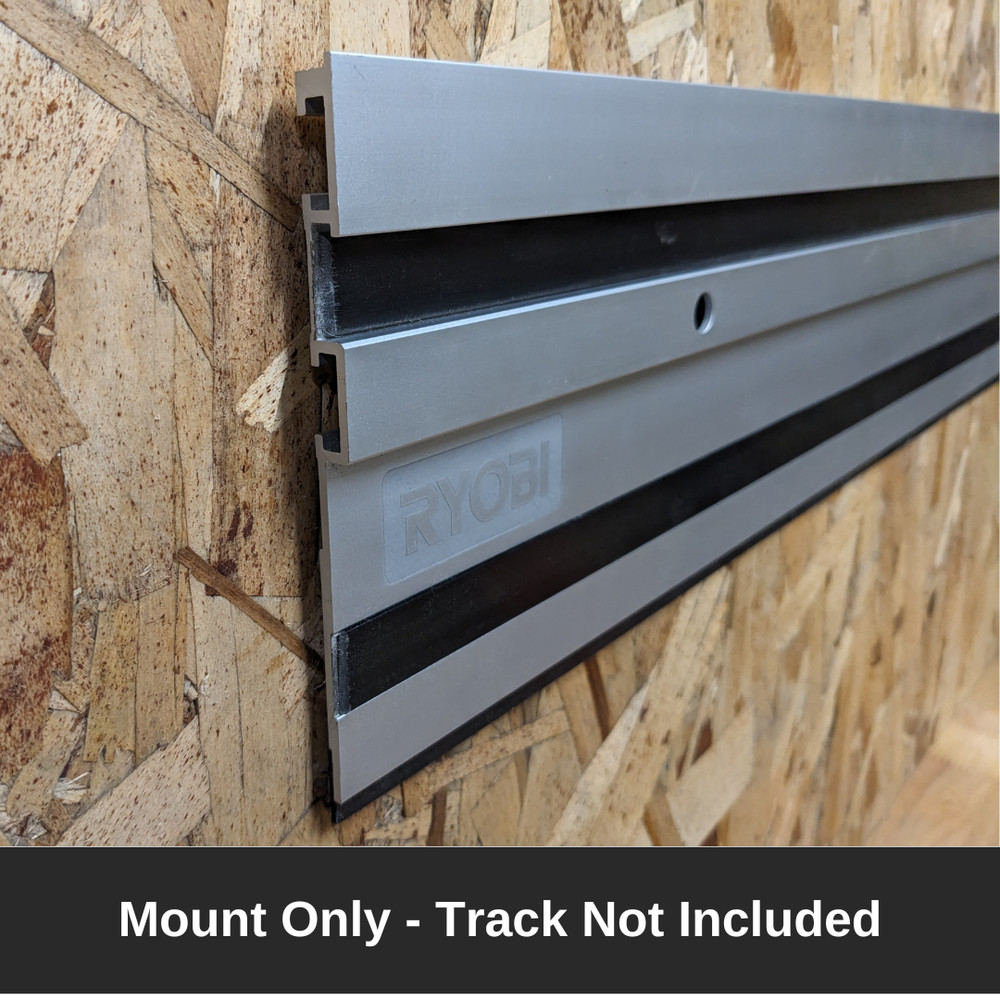 Tool Storage - Low Profile Hidden Wall Mount for Ryobi Track Saw Guide Rail