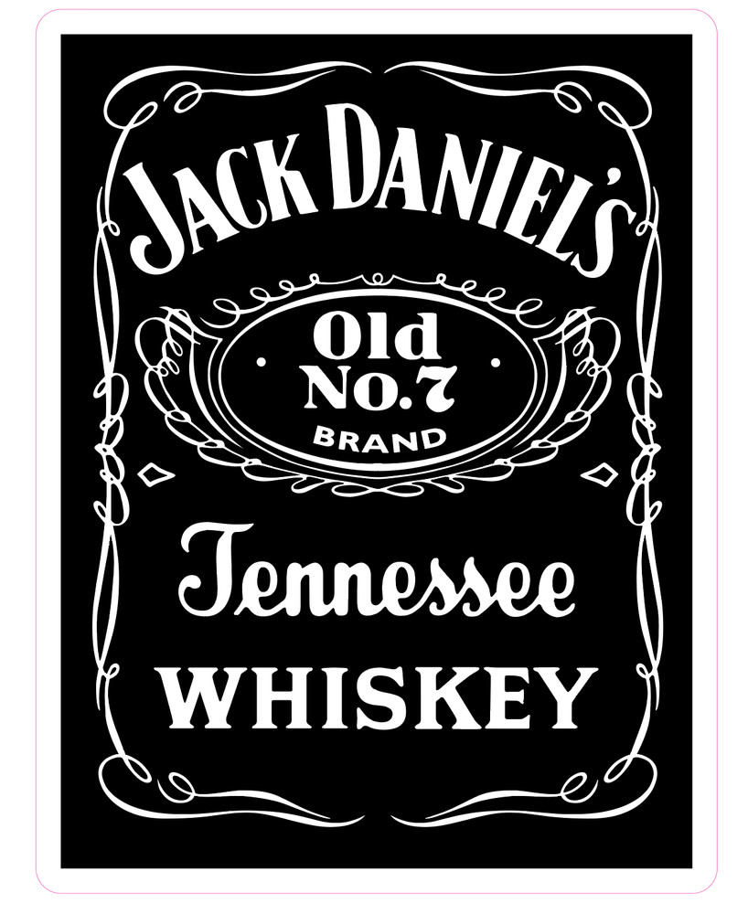 Jack Daniels Logo Vinyl Sticker - Waterproof, Multiple Sizes Available