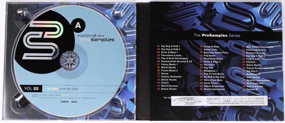 Zero-G Pro Samples 22 Hip Hop Sample Library/Sound Library/Sampling Double CD