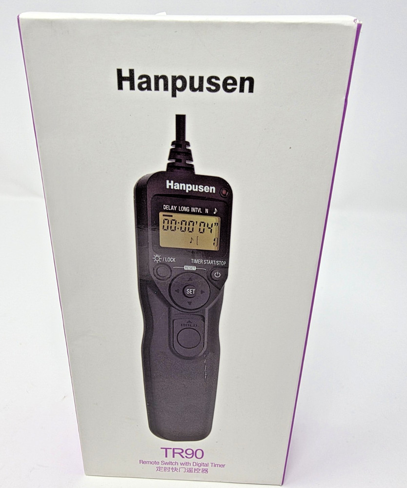 Hanpusen TR-90 Camera Remote Switch Digital Timer Shutter NEW