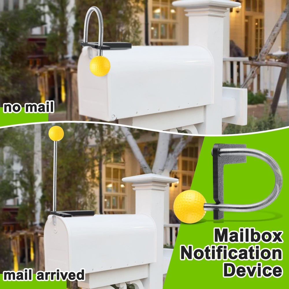 1 Pack Mailbox Notification Device, Mail Arrival Indicator Yellow